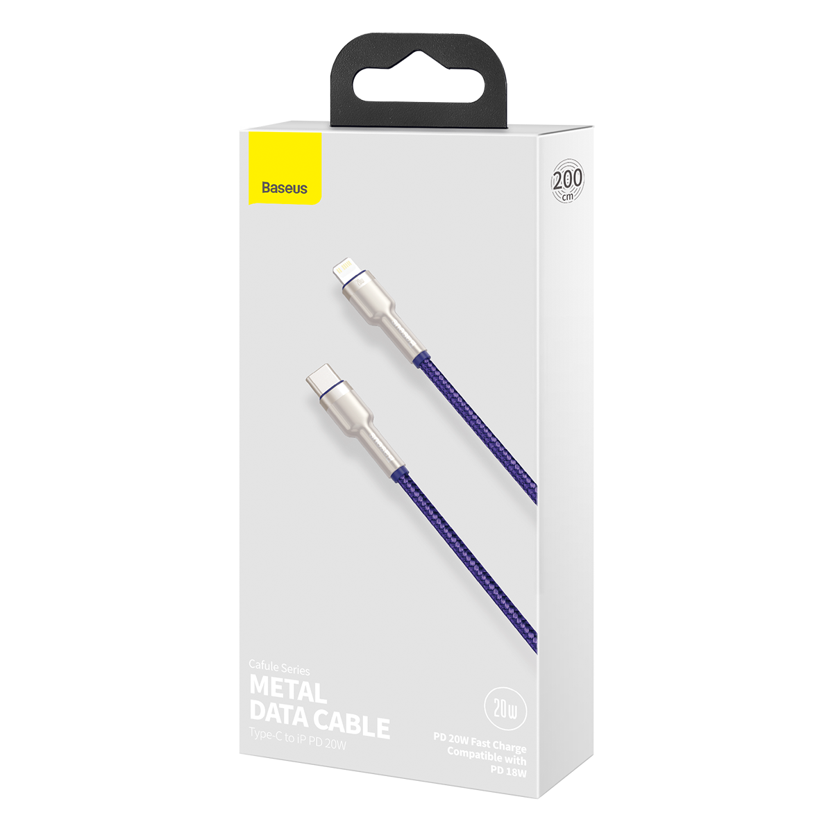 Baseus Cafule Series USB-C cable for Lightning, 20W, 2m (purple)_2