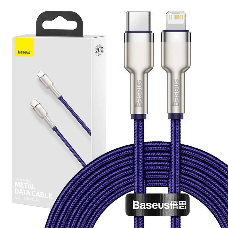 Baseus Cafule Series USB-C cable for Lightning, 20W, 2m (purple)_0