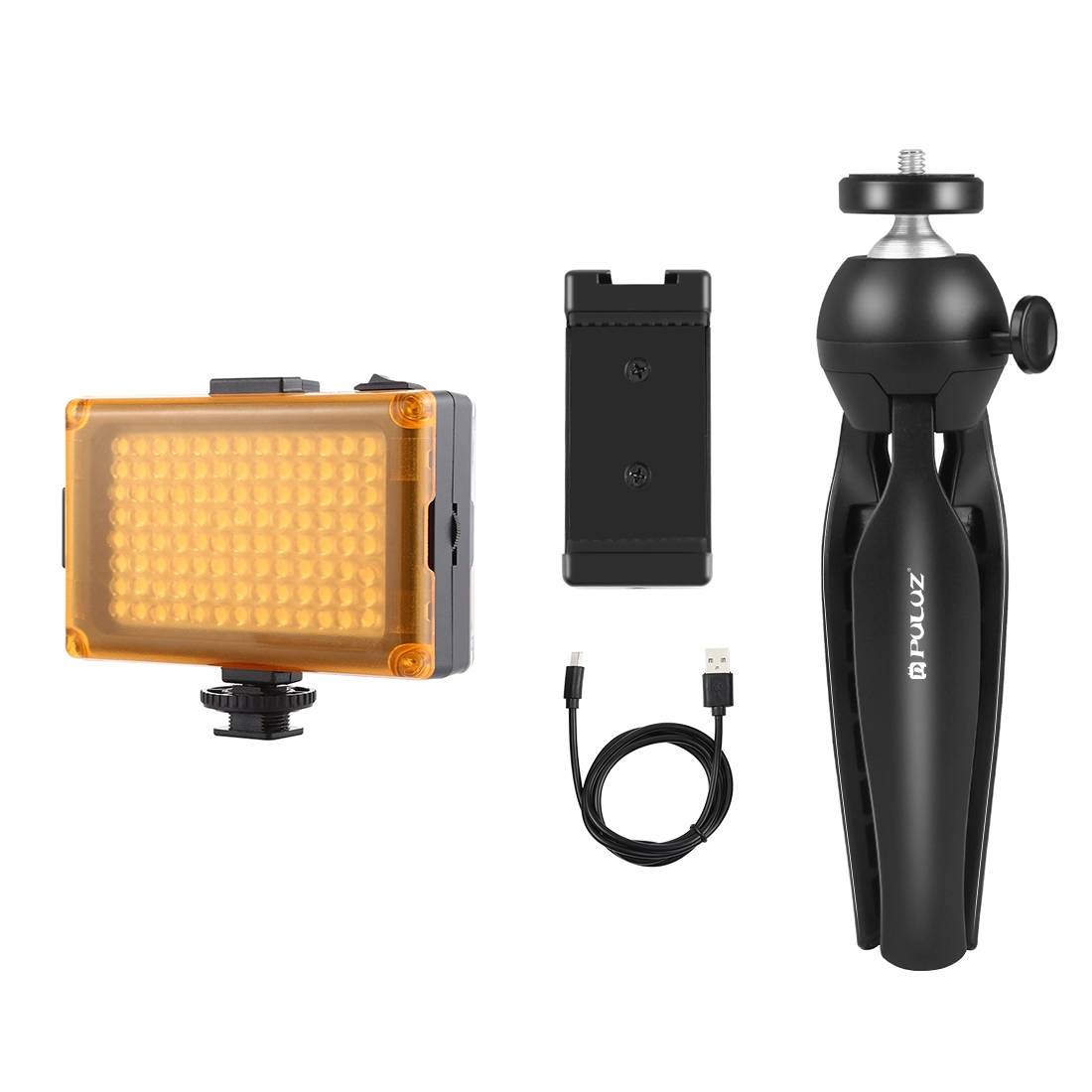Live broadcast kit Puluz tripod mount + LED lamp + phone clamp_1
