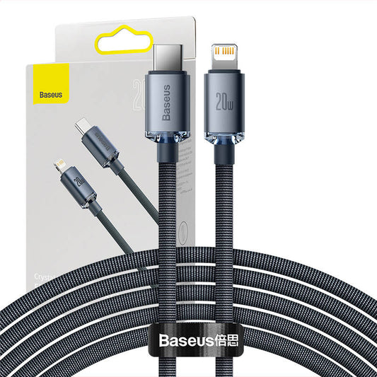 Baseus Crystal Shine cable USB-C to Lightning, 20W, PD, 2m (black)_0