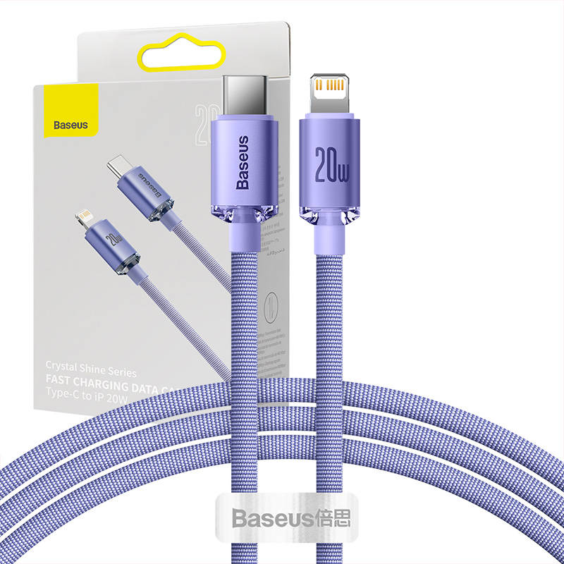 Baseus CAJY000205 Lightning - USB-C PD cable 20W 480Mb/s 1.2m - purple_1