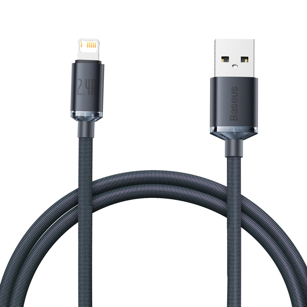 Baseus Crystal Shine cable USB to Lightning, 2.4A, 1.2m (black)_0