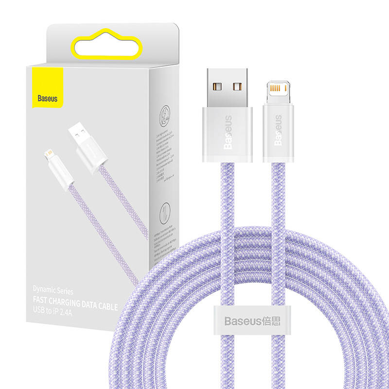 Baseus Dynamic cable USB to Lightning, 2.4A, 2m (Purple)_0