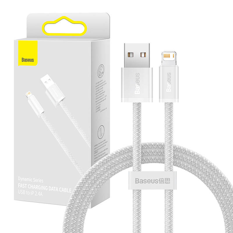 Baseus Dynamic cable USB to Lightning, 2.4A, 1m (White)_0
