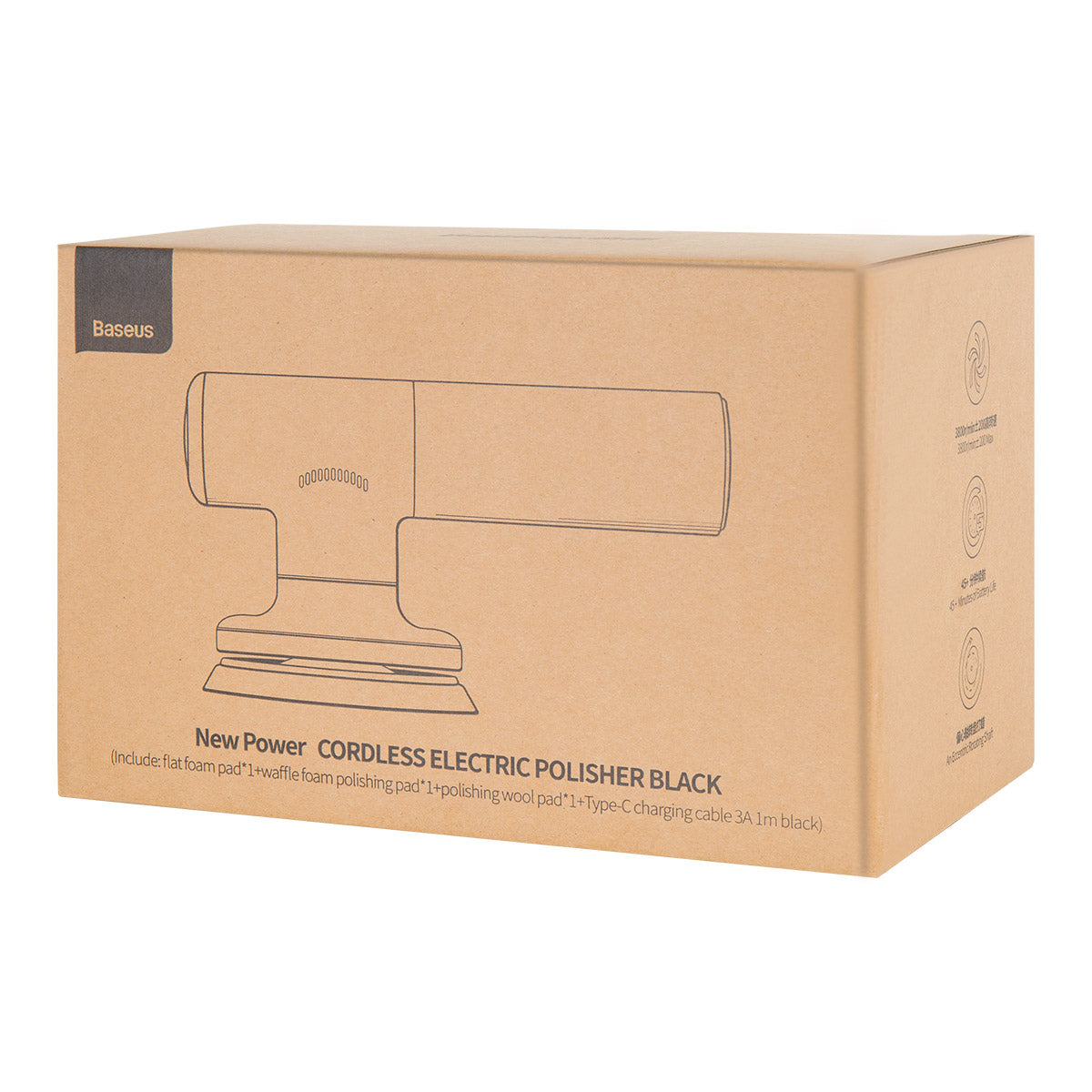 Baseus cordless electric polish machine 30W 4000mAh black (CRDLQ-B01)_15