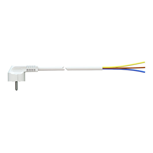 Cabo com ficha tipo f 5m 3x1.5mm 4,8mm 16a 250v t/tl branco. solera 7000/5_0