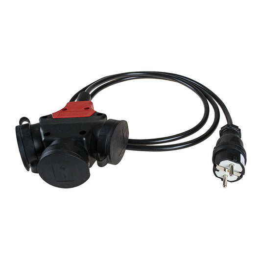 Tripla aerea de borracha preta com plug 4,8mm e 2m de cabo t/tl bipolar 5586cob solera_0
