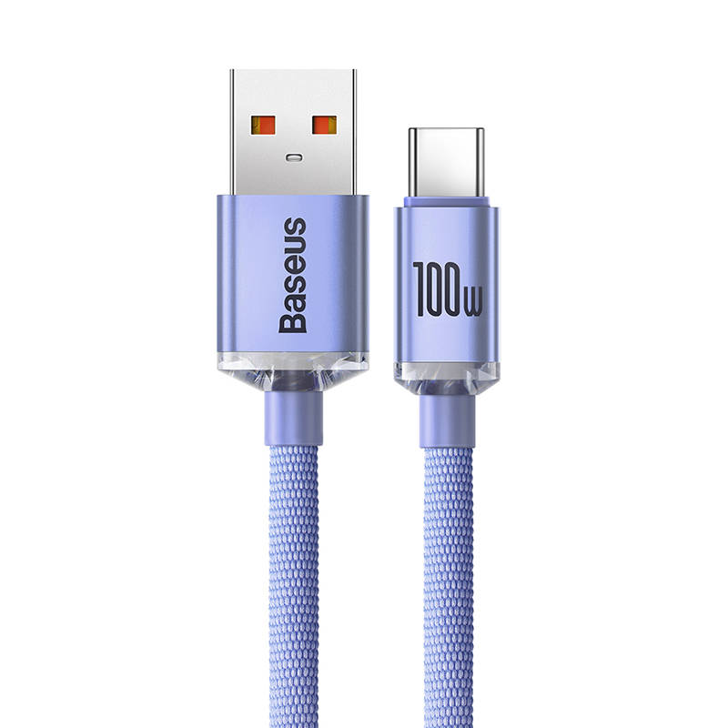 Baseus Crystal Shine Series cable USB cable for fast charging and data transfer USB Type A - USB Type C 100W 1.2m purple (CAJY000405)_13