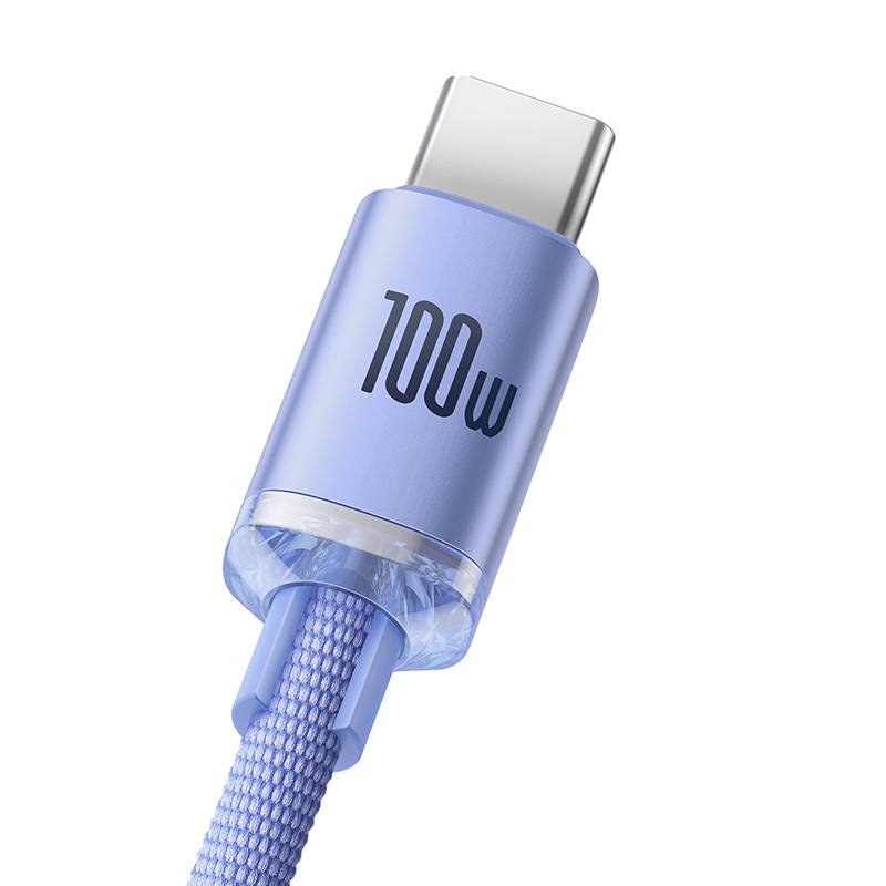 Baseus Crystal Shine Series cable USB cable for fast charging and data transfer USB Type A - USB Type C 100W 1.2m purple (CAJY000405)_7