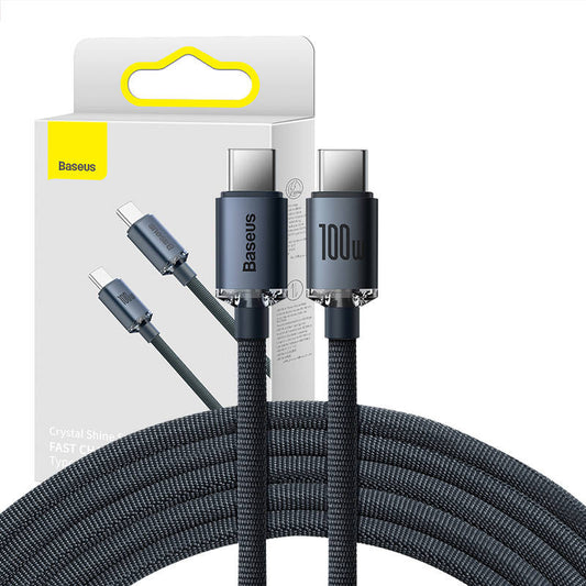 Baseus Crystal Shine cable USB-C to USB-C, 100W, 2m (black)_0