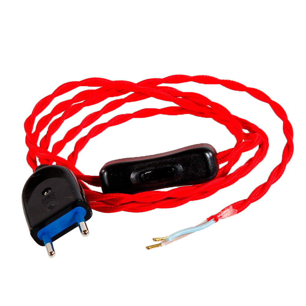 Kit cordÃ£o tranÃ§ado 2m 2 x 0,75 mm 120 + 80cm vermelho_0