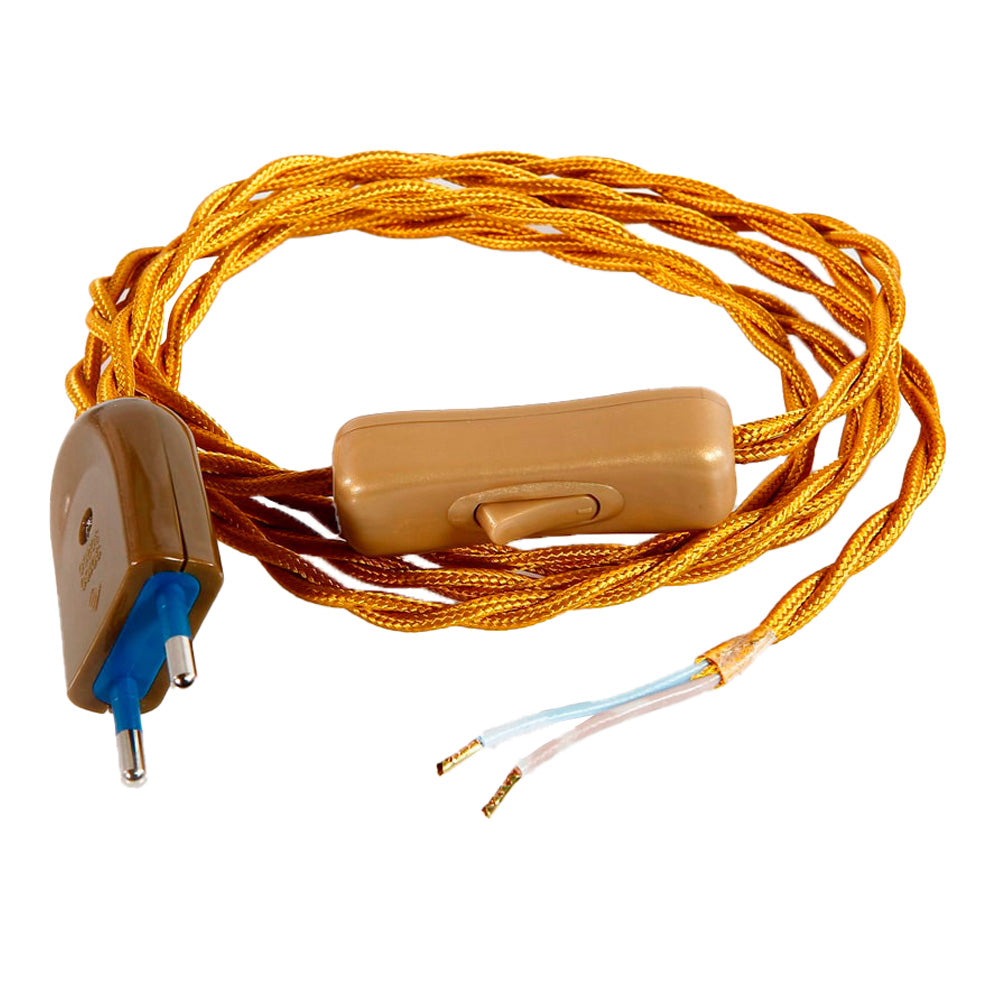 Kit cordon 2 x 0,75 mm, 120 + 80 cm, 2 m, dourado_0