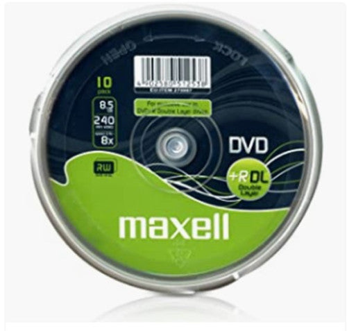 MAXELL DVD 8,5 GB. GRABABLE. DOBLE CAPA. TARRINA 10 UNIDADES. 4X_0