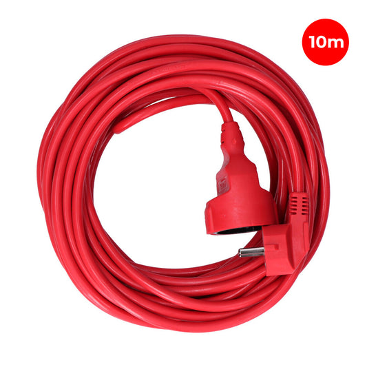 Extensor com 1 tomada 2p+e, 16a 250v~ 10 m cabo h05vv-f 3g1,5mmÂ² vermelho_0