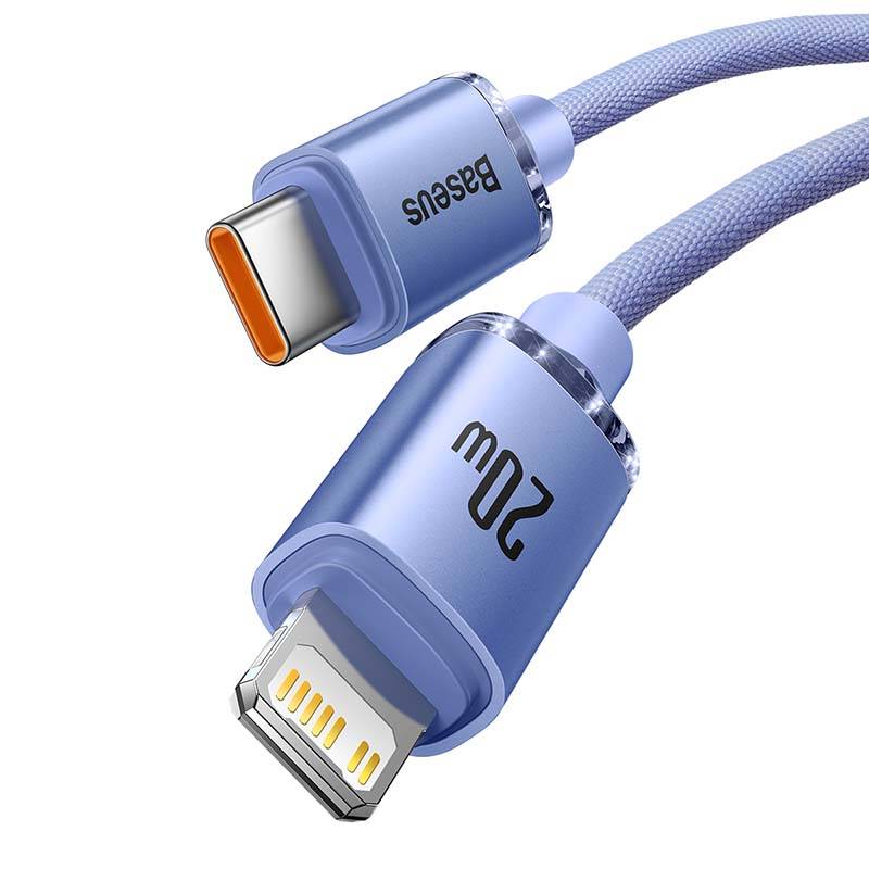 Baseus CAJY000305 Lightning - USB-C PD cable 20W 480Mb/s 2m - purple_4