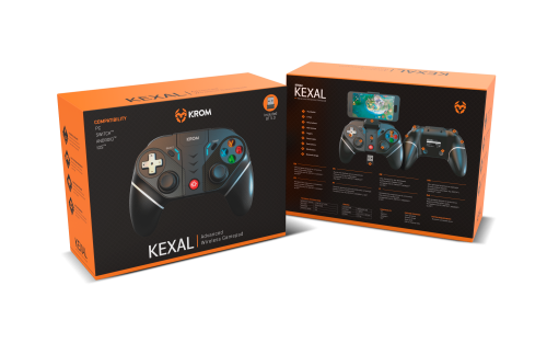 Krom KEXAL Negro, Rojo, Blanco Bluetooth/USB Gamepad AnalÃ³gico/Digital Android, Nintendo Switch, PC, iOS_11