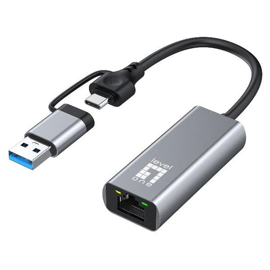 LEVELONE USB-0423 - ADATTATORE DI RETE 2.5 GIGABIT 2-in-1 USB-C/A_0
