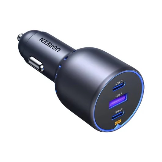 UGREEN 75W 3-Port Fast Car Charg gray_0