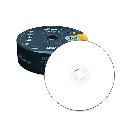 DVD-R MEDIARANGE / 4,7 GB / DVD-Rohlinge / Preto / 9264_0