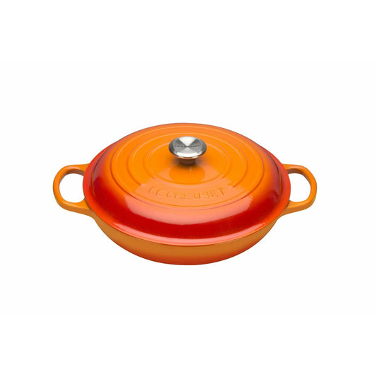 Caçarola baixa de ferro fundido Le Creuset / 3,5l / 30cm / Laranja vulcânica