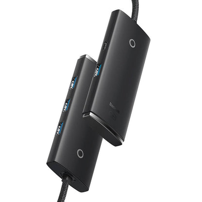 Baseus Lite Series HUB adapter USB Type C - 4x USB 3.0 1m black (WKQX030401)_2