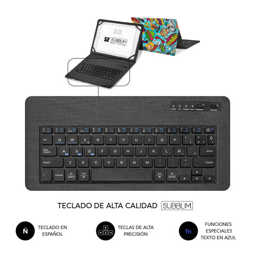 SUBBLIM SUBKT5-BTTC20 teclado para móvil QWERTY Español Bluetooth Multicolor_4