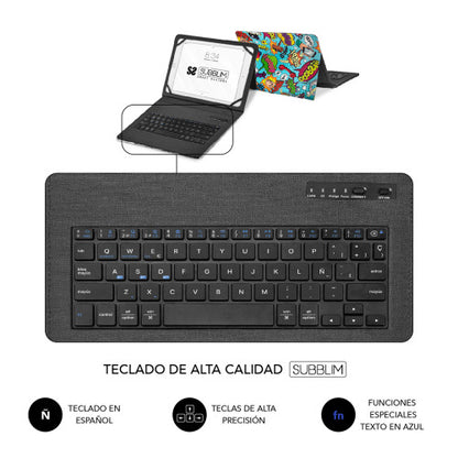 SUBBLIM SUBKT5-BTTC20 teclado para móvil QWERTY Español Bluetooth Multicolor_4