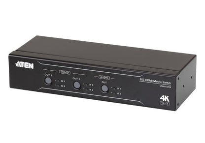 ATEN Switch de matriz HDMI 4K real 2 x 2 con desincrustador de audio_0