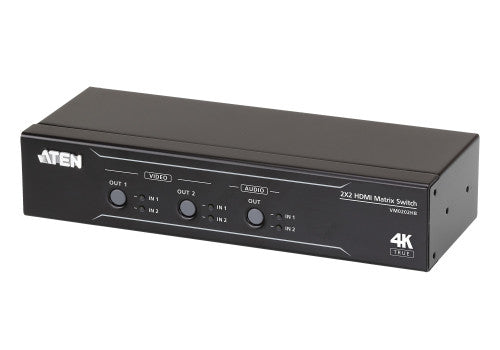 ATEN Switch de matriz HDMI 4K real 2 x 2 con desincrustador de audio_0