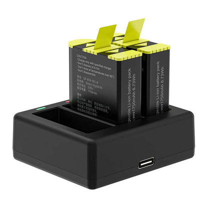 Telesin three-channel charger + 2 batteries for GoPro Hero 9 / 10 / 11 / 12 (GP-BTR-903-B)_1