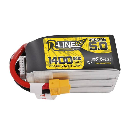 Battery Tattu R-Line 5.0 1400mAh 22.2V 150C 6S1P XT60_0