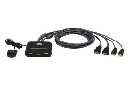 ATEN Switch KVM USB FHD HDMI de 2 puertos en formato cable_0