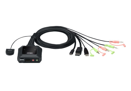 ATEN Switch KVM en formato cable hÃ­brido DisplayPort de 2 puertos USB-C_0
