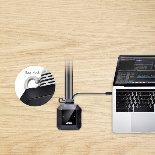 ATEN Switch KVM en formato cable hÃ­brido DisplayPort de 2 puertos USB-C_4