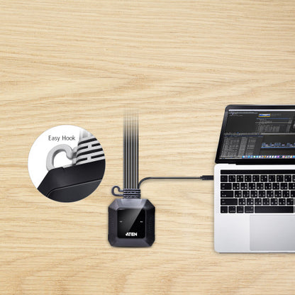 ATEN Switch KVM en formato cable hÃ­brido DisplayPort de 2 puertos USB-C_4