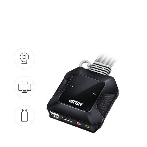 ATEN Switch KVM en formato cable hÃ­brido DisplayPort de 2 puertos USB-C_5
