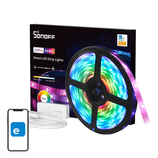 Smart WiFi RGBIC LED Light Strip Sonoff L3 Pro 5m_0