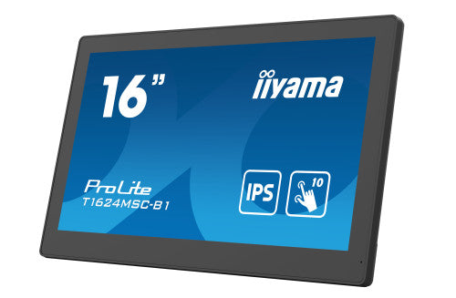 MONITOR IIYAMA 15,6" PCAP BEZEL FREE FRONT, 10P TOUCH, 1920X1080, HDMI, 385CD/M2 (WITH TOUCH), 800:1, USB INTERFACE, SD-CARD, MEDIA PLAYER, EXTERNAL POWER ADAPTER, SPEAKERS, REMOTE CONTROL10P TOUCH WITH SUPPORTED OS (T1624MSC-B1)_4