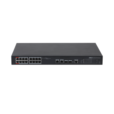 (DH-PFS4218-16ET-240-V3) DAHUA SWITCH L2 HI-POE GESTIONABLE 16 PUERTOS 10/100 + 2 COMBO GIGABIT/SFP UPLINK_0