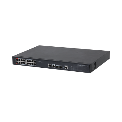 (DH-PFS4218-16ET-240-V3) DAHUA SWITCH L2 HI-POE GESTIONABLE 16 PUERTOS 10/100 + 2 COMBO GIGABIT/SFP UPLINK_1