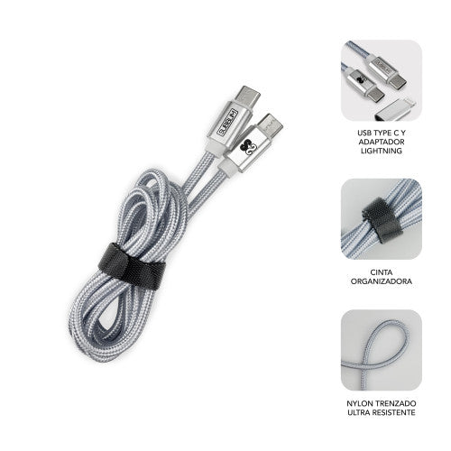 SUBBLIM SUBCHG-5CPD10 cargador de dispositivo móvil Smartphone Plata Encendedor de cigarrillos, USB Carga rápida Auto_1