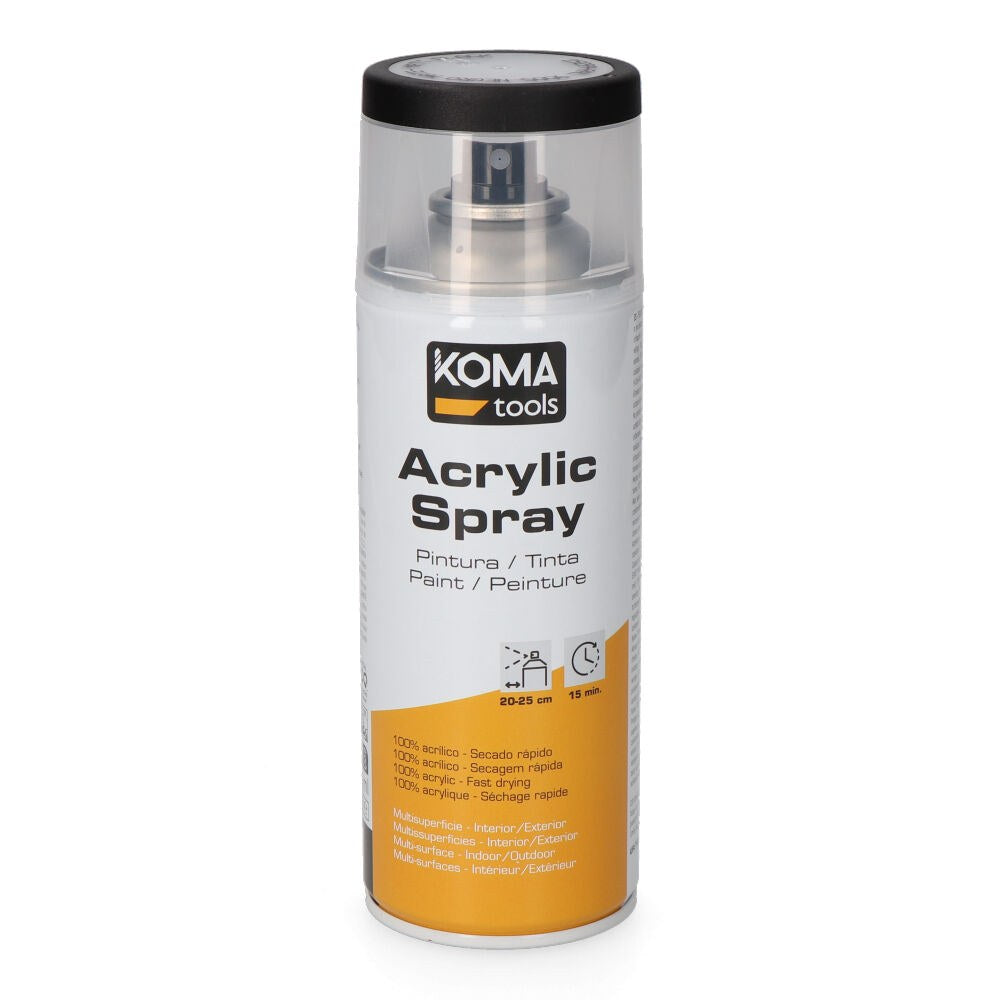 Tinta acrÃ­lica em spray ral 9005 preto, acabamento fosco, 300 ml_0