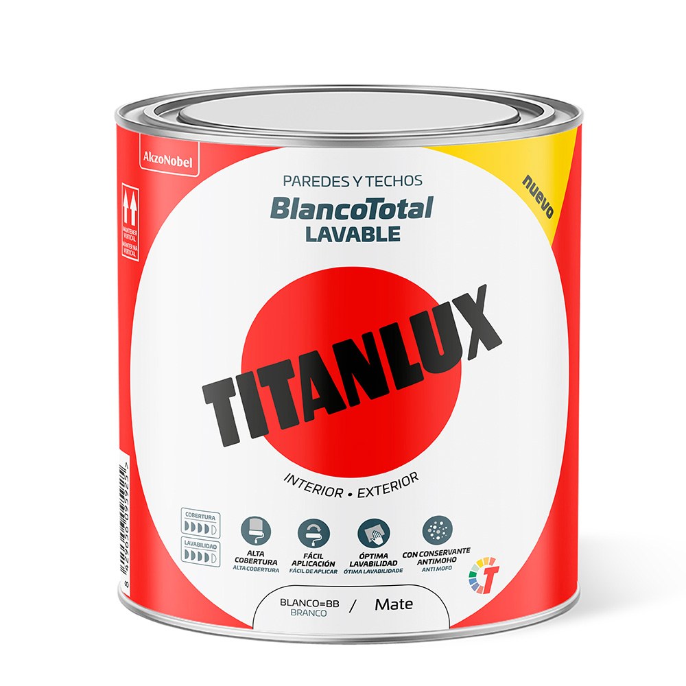 Tinta plÃ¡stica acrÃ­lica estirenada interior/exterior branco total, 0,75 l_0