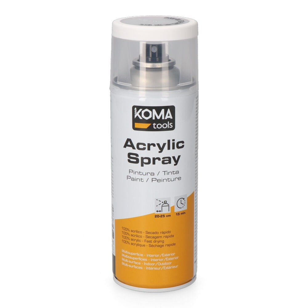 Tinta acrÃ­lica em spray ral 9010 branco acabamento mate, 300 ml_0