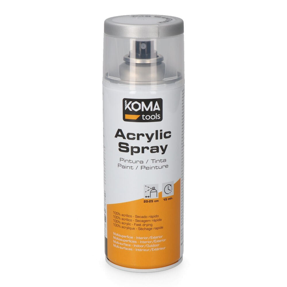Tinta acrÃ­lica em spray ral 9006, alumÃ­nio, acabamento brilhante, 300 ml_0