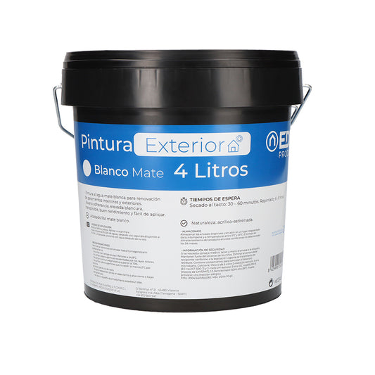 Pintura plastica branca mate interior y exterior 4 l_0