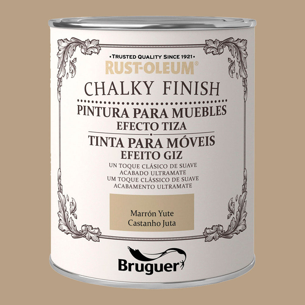 Rust-oleum chalky finish mÃ³veis castanho juta 0,750l 5397544 bruguer_0