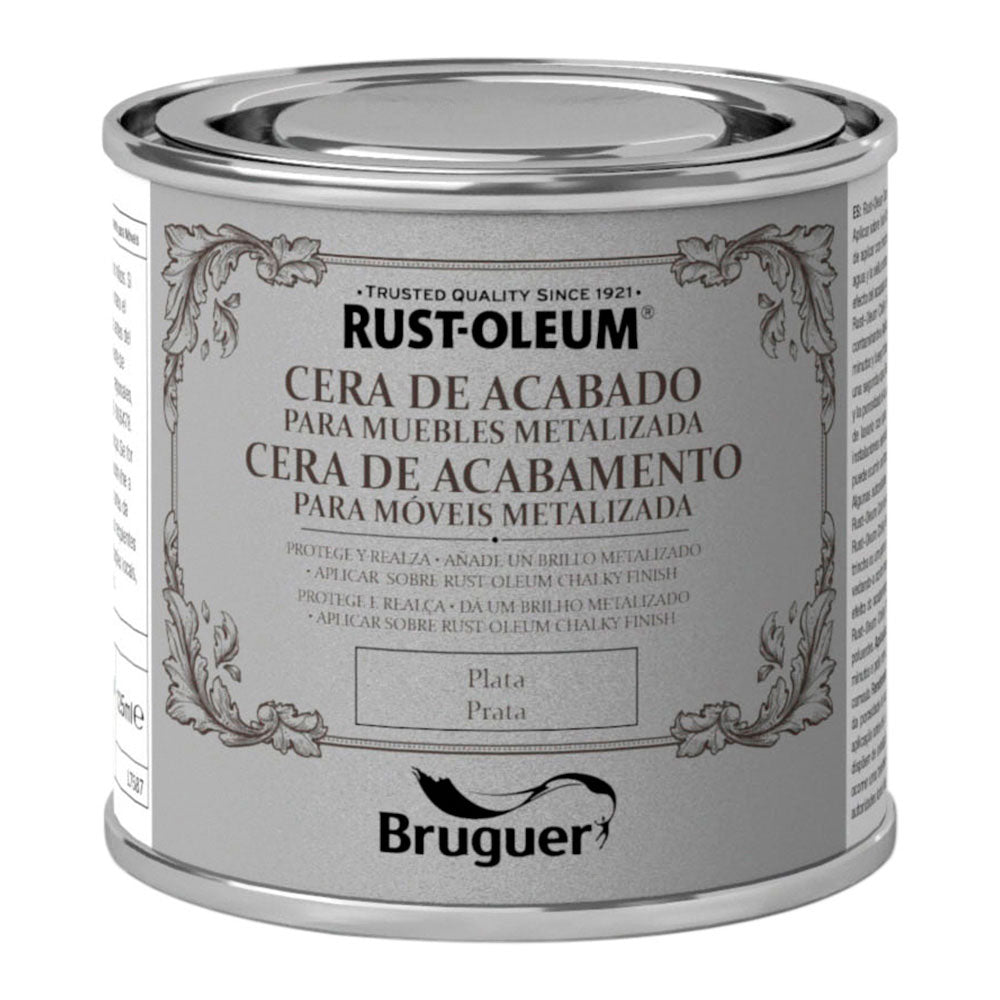 Rust-oleum chalky finish cera para mÃ³veis prata 0,125l 5397504 bruguer_0