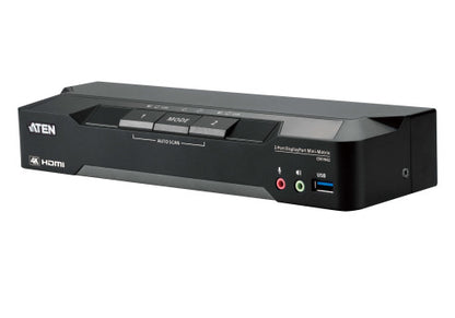 ATEN Matriz de vÃ­deo en formato compacto KVM DisplayPort 4K dual display de 2 puertos con Boundless Switching_0