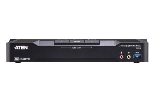 ATEN Matriz de vÃ­deo en formato compacto KVM DisplayPort 4K dual display de 2 puertos con Boundless Switching_1